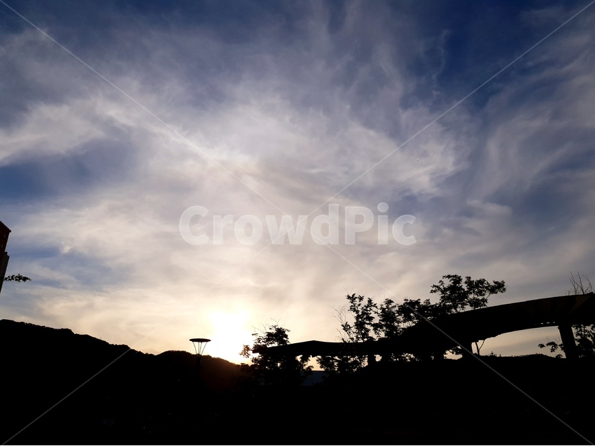 일몰,노을,공원,하늘,구름,풍경,저녁,자연,풍경,nature,landscape,실루엣,그림자,silhouette,shadow,weather,날씨,outdoors,옥외