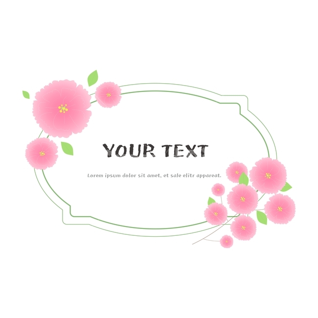 겹벚꽃,벚꽃,꽃,봄꽃,봄,프레임,텍스트박스,라벨,탬플릿,템플릿,그래픽,일러스트레이션,graphic,illustration