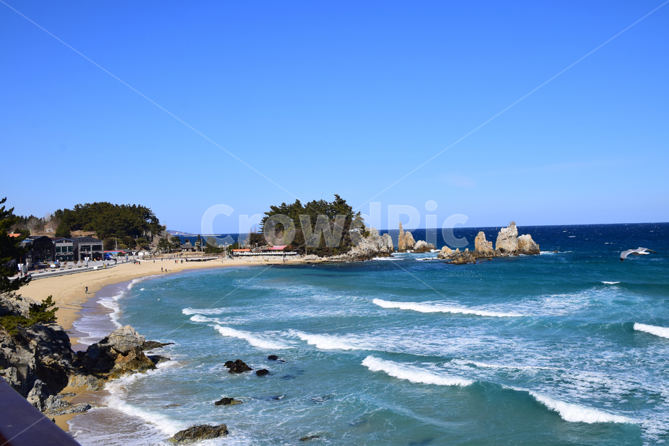 해수욕장,바다,해안풍경,풍경,바다풍경,파도,해변,바닷가,동해바다,sea,seashore,푸른하늘,파란하늘,파란바다,푸른바다