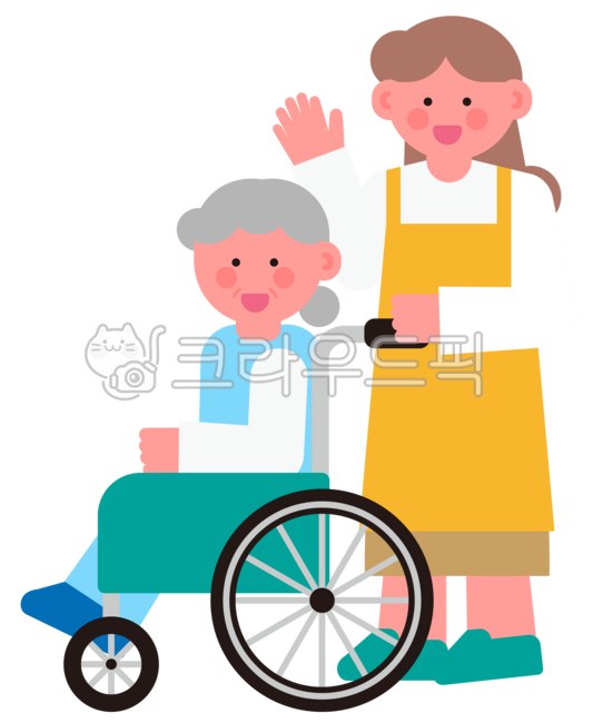 할머니,노인,어르신,시니어,휠체어,요양보호사,간병인,요양사,돌봄,케어,요양,노인복지,노년생활,노인돌봄,병원,요양원,건강관리,사랑,도움,보살핌,따뜻한,배려,친절한,복지사