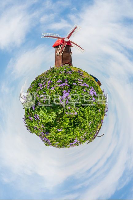 파노라마,구형,360,둥근,어안,효과,필터,풍경,행성,원형,하늘,구름,풍차,실외,야외,자연,360panorama,circular,round,earth,planet,fisheye