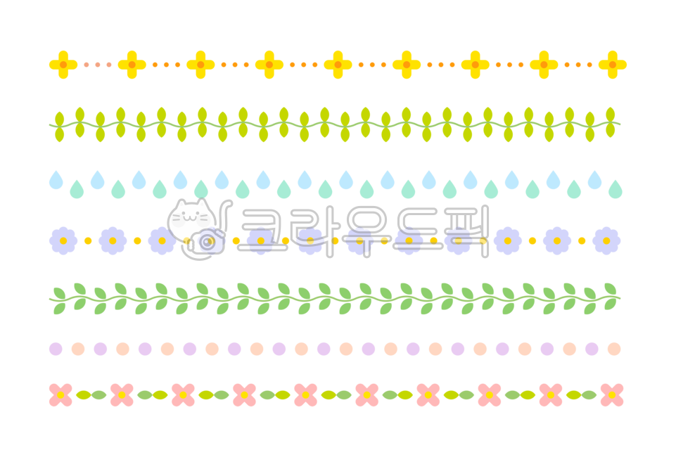 꽃, 테두리, 선, 잎, 자연, 사진,이미지,일러스트,캘리그라피 - HwaYo작가