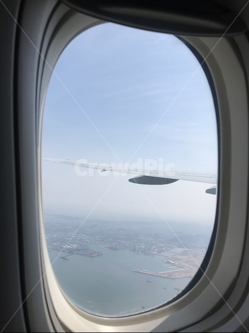 비행기,창밖,비행기창,창문,하늘,공항