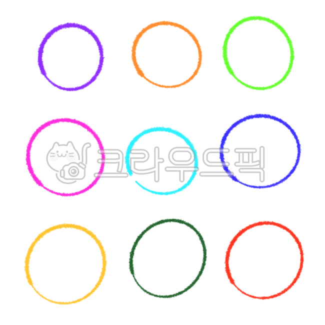 동그라미,동그라미일러스트,원일러스트,채점,색연필원,강조동그라미,동그라미png,원형,원,원png,컬러원,강조