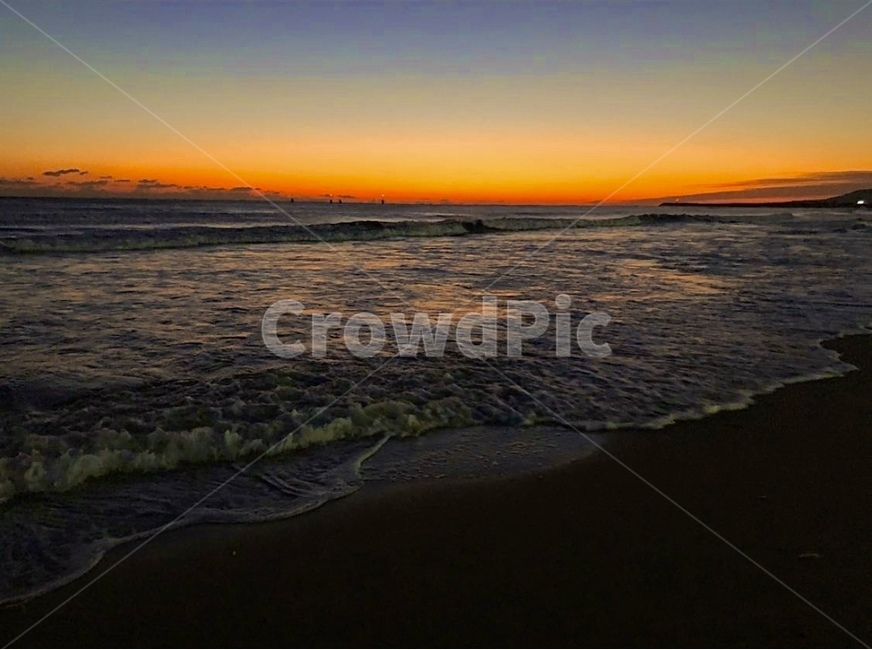 바다,노을,파도,하늘,석양,해질녘,자연,ocean,sea