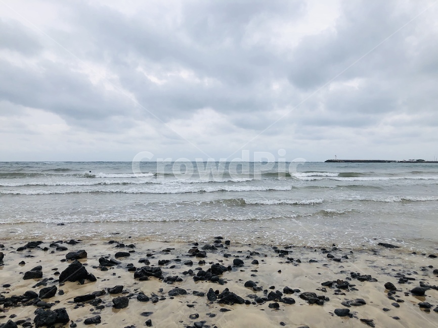 바다,소금막해변,제주,sea,jeju,흐린바다