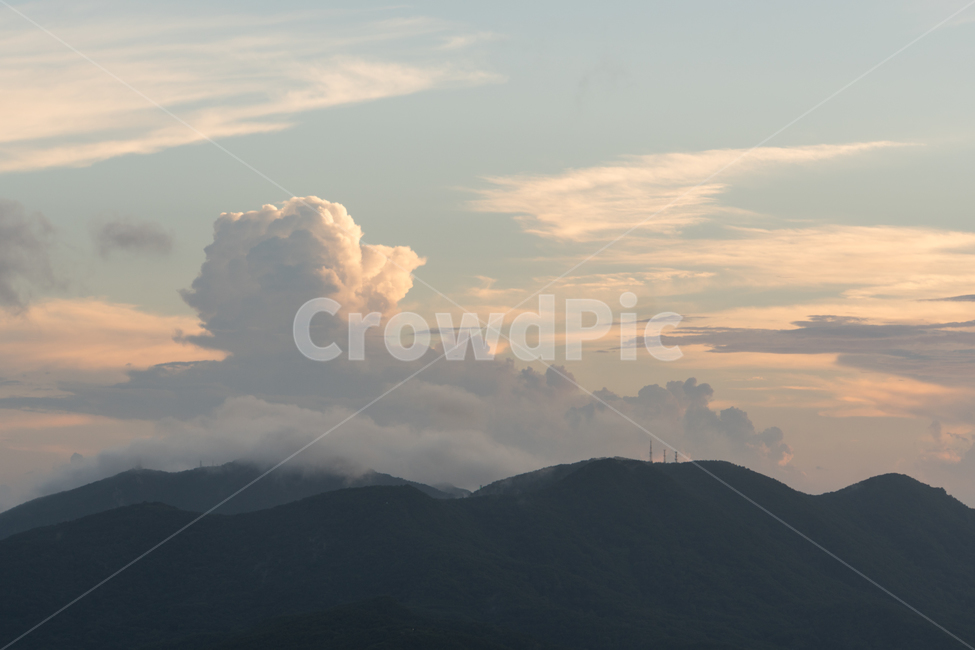 일몰,산,빛,구름,황령산,자연,풍경,nature,landscape,weather,날씨,outdoors,옥외,cloud,sky,하늘,cumulus,적운