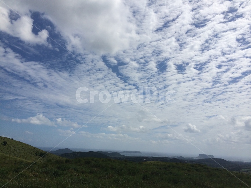 제주도하늘,오름,구름,양떼구름,자연