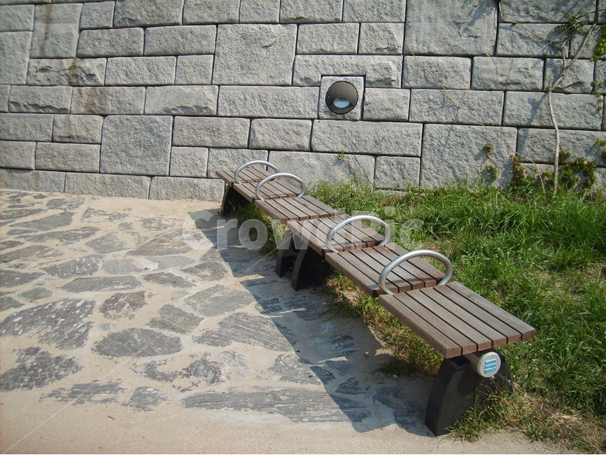 산책,휴식,도시,돌,풀