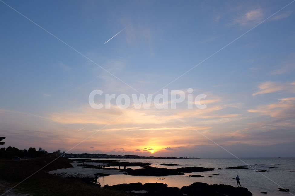 제주도,바다,노을,일몰,하늘,붉은하늘,제주,jeju