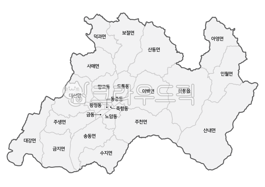 Namwon City,Namwon city administrative map,Namwon,Namwon City Administrative District,map,Namwon city map,map of korea