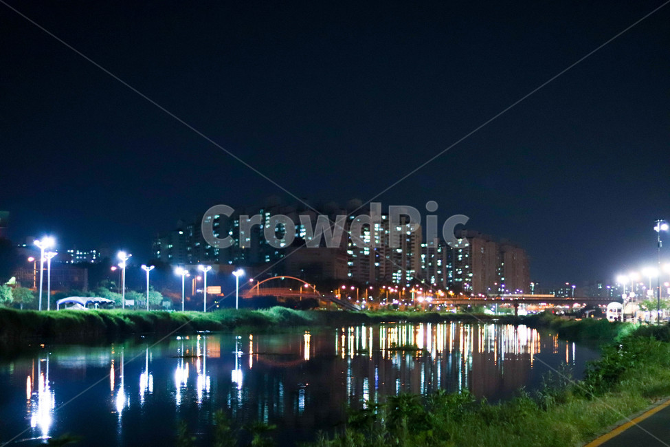 야경,밤하늘,강,불빛,중랑천,야간,저녁,경치,자연,도시,night,light,river,water,물