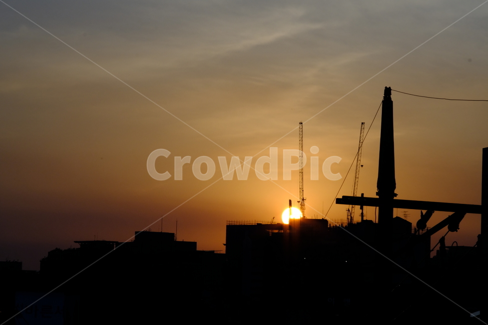 일몰,노을,실루엣,sunset,silhouette,풍경,landscape,하늘,구름,무보정,실루엣,그림자,silhouette,shadow,산업,industry,industrial,건설업,건축업,construction industry