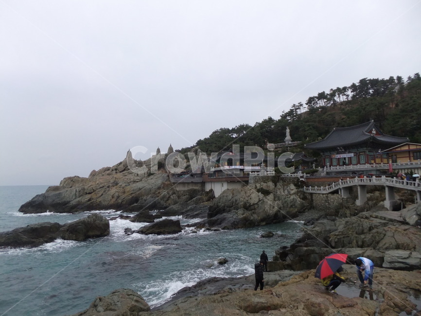 바다,부산절,부산용궁사,바닷가,수평선,절,파도