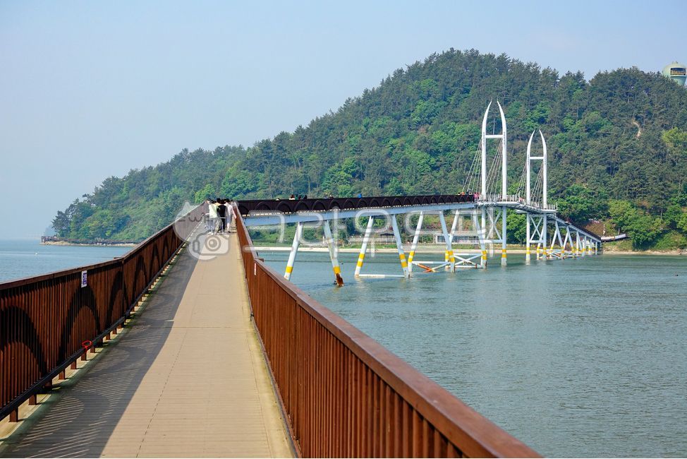 가우도,출렁다리,인도교,해상인도교,섬,교량,바다,파란하늘,어촌,해안선,해안,해양,바닷가,산책로,강진,강진군,전라남도,전라도,전남,자연,경치,산,한국,대한민국,건축,건축물,railing,handrail,난간,banister,water,waterfront,sea,ocean,bridge,island,boardwalk