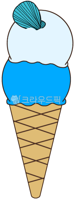 아이스크림,콘아이스크림,아이스크림콘,젤라또,icecream,icecreamillustration,gellato,2단아이스크림,하늘색아이스크림,바다색아이스크림