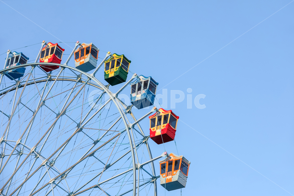 sky,theme park,objects,rotation,ride,amusementpark,Rides,outdoor,Vehicle,Amusement Park,blue,ferris wheel,Ferris wheel,playground,amusement park,Childrens Day,Play facilities,object
