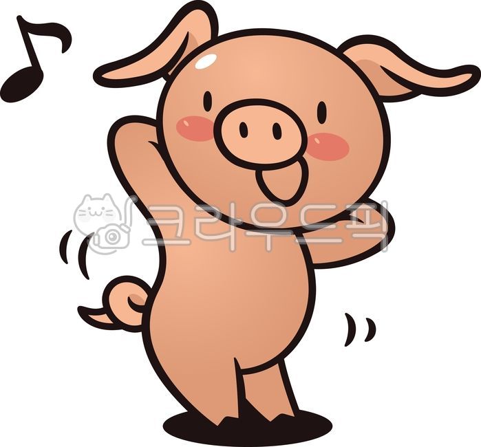 dancing,Pork feet,Pig drawing,restaurant character,restaurant,pig character,Bossam,rhythm,zero two,cute pig,pig,pork belly,music,Pork barbecue,Pig illustration,dancing pig,dance