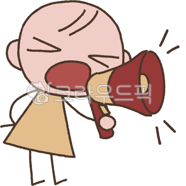확성기,소리치는,공지,아기,어린이,귀여운,스티커