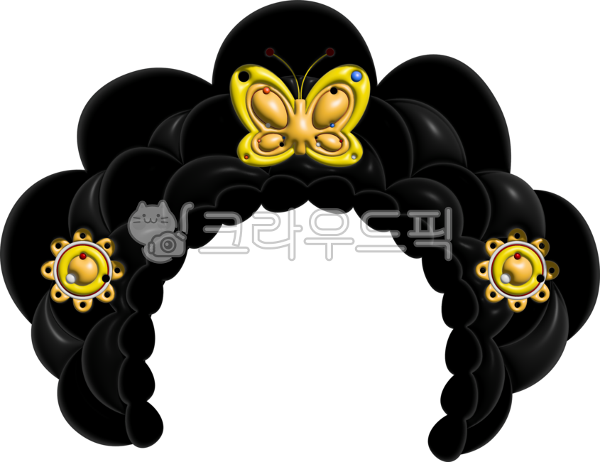 가채, 중전머리, 한복머리, 머리장식, 한복장식, 사진,이미지,일러스트,캘리그라피 - 바끄미작가