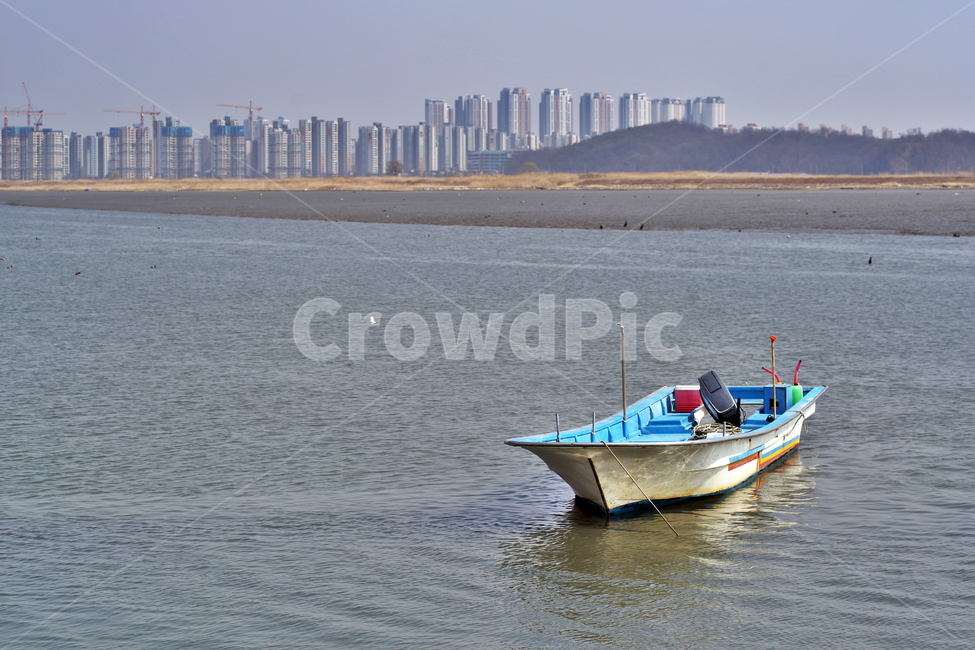 보트,어선,고깃배,시화호,바다,아파트,건설,어업,fishery,fishing industry