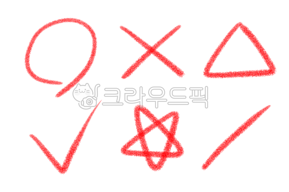 채점, 동그라미, 세모, 별, 엑스, 사진,이미지,일러스트,캘리그라피 - haru1610작가