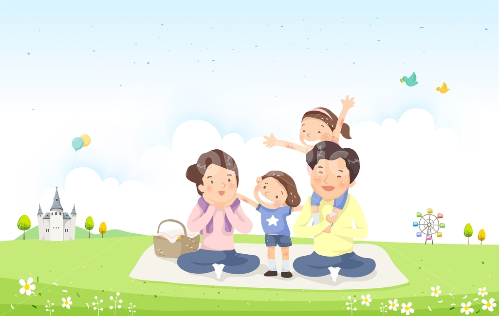가족,가정의달,어린이,부모,어버이날,배경,이벤트,집,풍경,공원,소풍,놀이공원,꽃,새,구름,가족,패밀리,family,그래픽,일러스트레이션,graphic,illustration