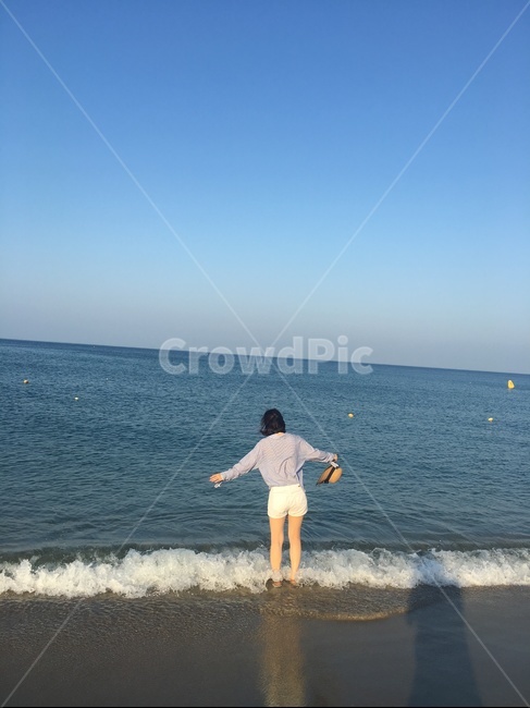바다,해수욕장,해변,모래사장,파도,여름,휴가,물놀이,하늘,백사장,모래