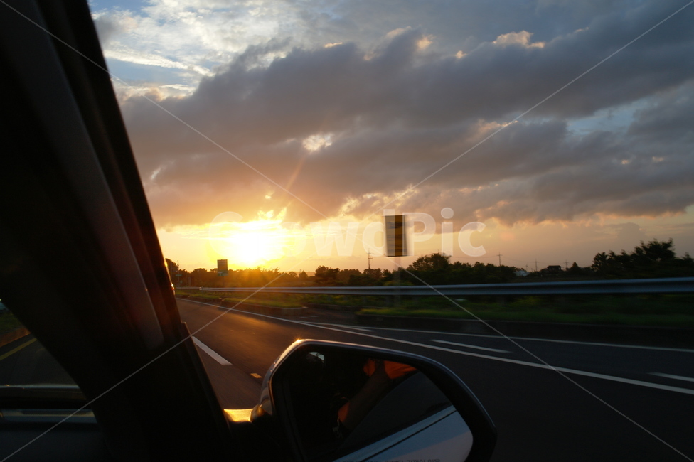 노을,sunset,드라이브,차장,해질녘