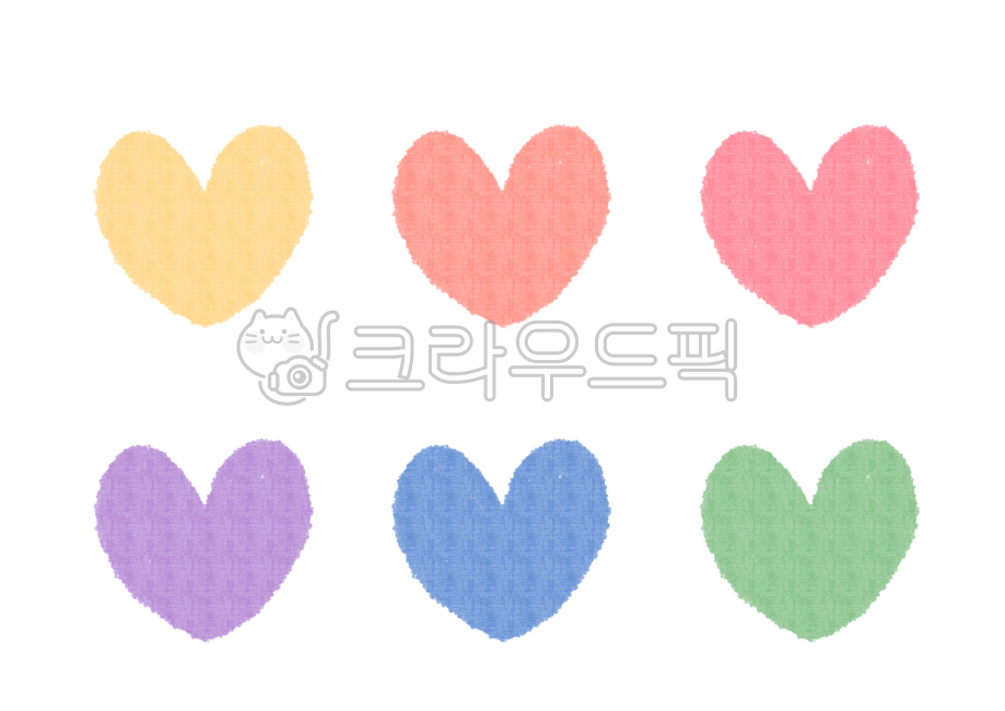 하트,수채하트,파스텔하트,손그림하트,사랑,연인,누끼,애정,스티커,하트스티커,다꾸,다이어리꾸미기,꾸밈소스,마음