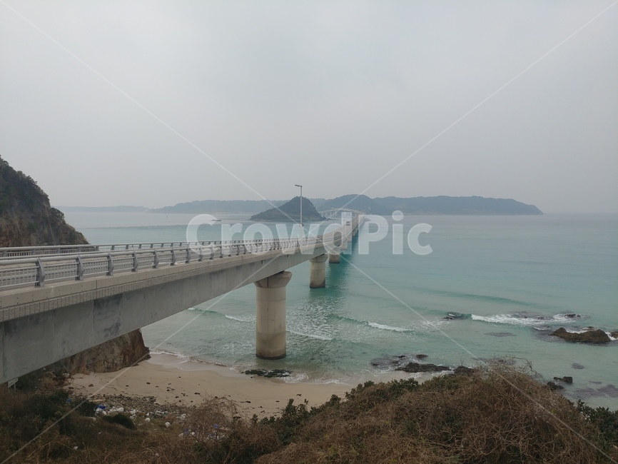 일본,야마구치,힐링,다리,츠노시마대교