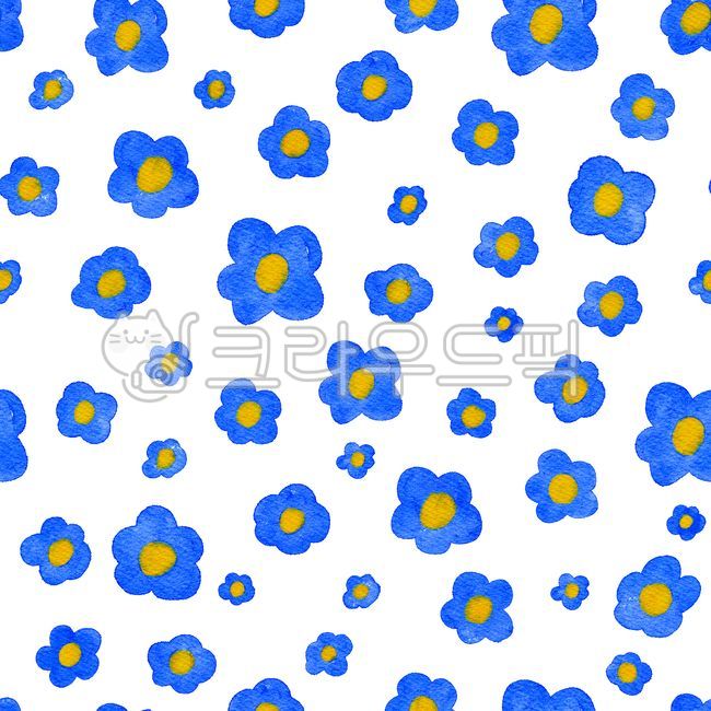 repeating pattern,blue background,petal,anemone,pattern,watercolor background,watercolor illustration,flower