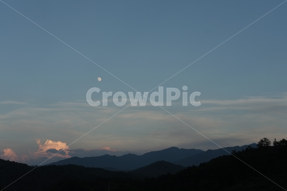 풍경,자연,달,구름,산,자연,풍경,nature,landscape,outdoors,옥외,flare,플레어,light,빛,mountain,mountain range,산맥
