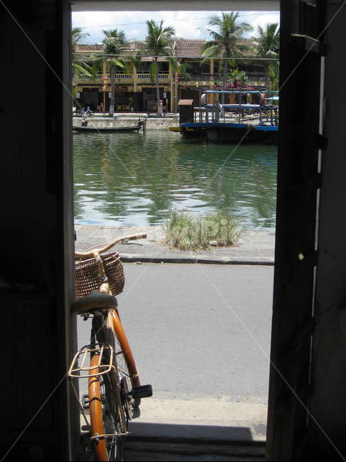 베트남,호이안,summer,여름휴가,bicycle,자전거,transportation,교통,수로,문,door