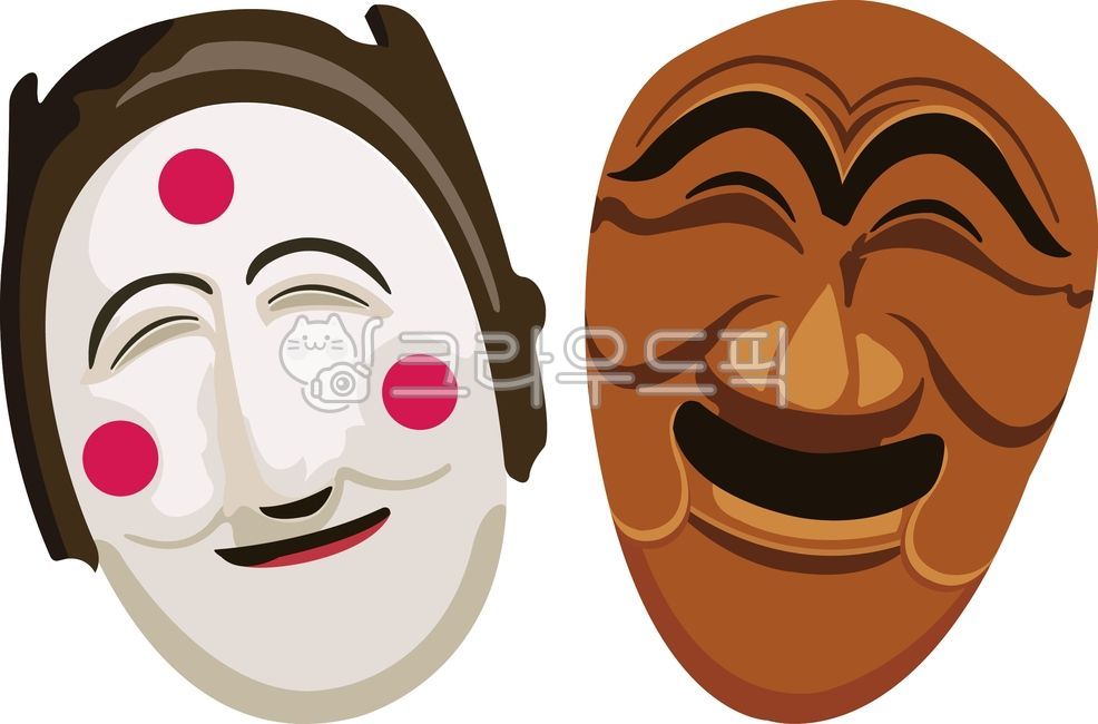 하회탈, 각시탈, 한국탈, 한국전통문화, 전통, 사진,이미지,일러스트,캘리그라피 - 보헤미안 하니작가