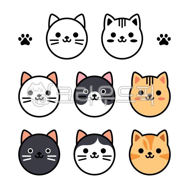 동물,동물아이콘,동물일러스트,귀여운일러스트,귀여운아이콘,어린이,고양이,반려묘,고양이아이콘,고양이얼굴,동물얼굴,야옹이,냥이,고양이발바닥,발바닥,길냥이