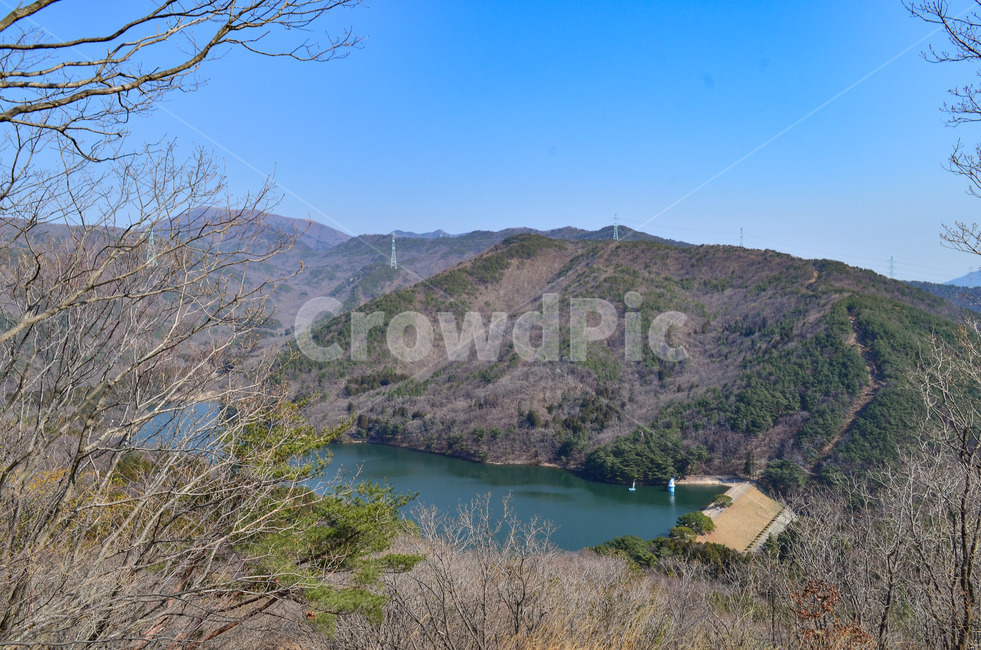 하늘,자연,경치,산,nature,water,물,수원지,강,호수