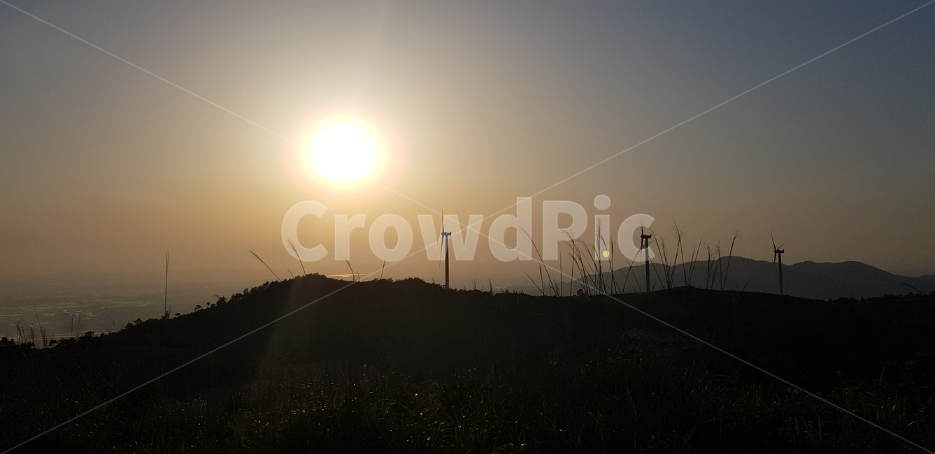 활성산,감성,해넘이,풍차,언덕,자연,풍경,nature,landscape,light,빛,flare,플레어,outdoors,옥외,sunlight,햇빛