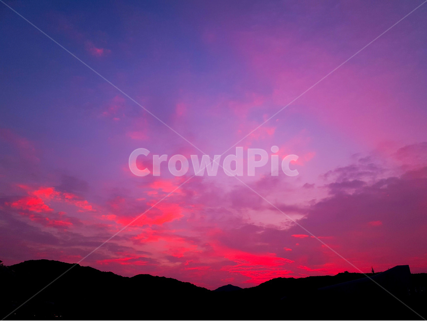 노을,일몰,구름,매직아워,풍경,자연,풍경,nature,landscape,색깔,색상,색채,색감,color sense,color sensitivity,feeling of color,outdoors,옥외,dusk,황혼,sunset,dawn,새벽,sky,하늘,red sky,붉은 하늘