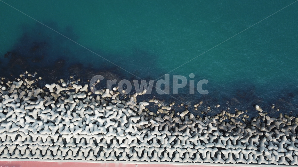 테트라포트,바다방파제,항공사진,바다,바다경계,자연,풍경,nature,landscape,animal,동물,flock,대군