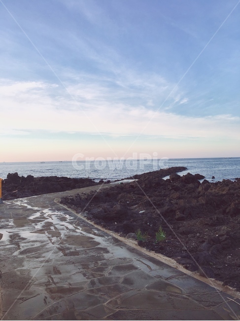 제주도,바다,하늘,올레길,길,구름,산책로,수면,수평선,산책,실외,섬,자연,풍경,nature,landscape