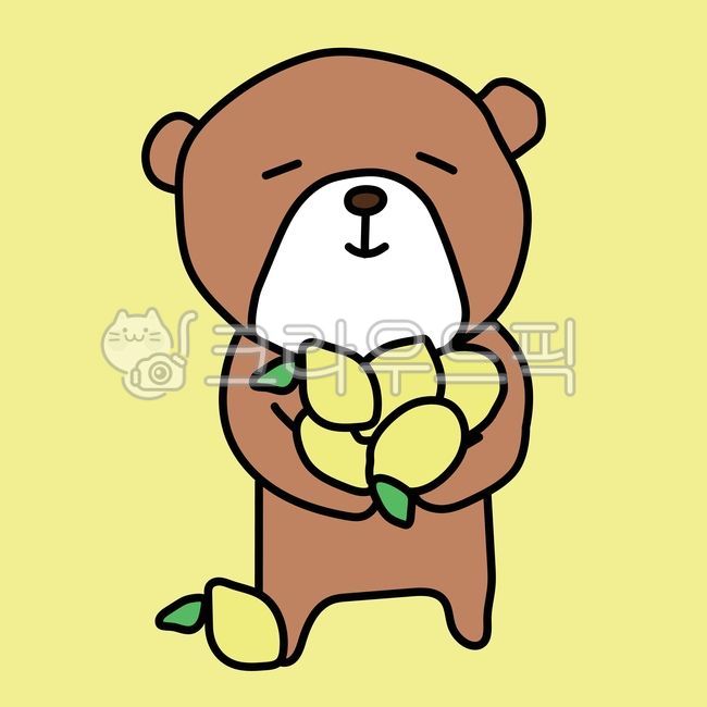 bear,bear character,bear emoticon,lemon,summer,fruit
