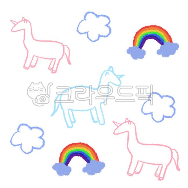 무지개,그림,일러스트,유니콘,크레파스,크레파스드로잉,크레파스그림,구름,동물,동물일러스트,어린이,어린이일러스트,어린이집,유아,무지개일러스트,드로잉,감성드로잉,파스텔