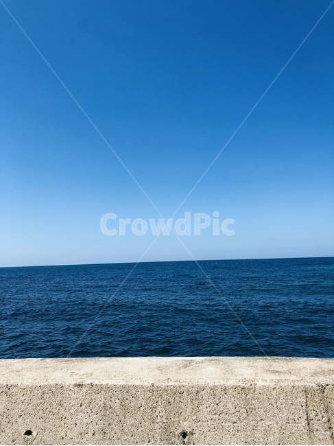 바다,담,하늘,바닷가,물,여름,한국,배경,제주도