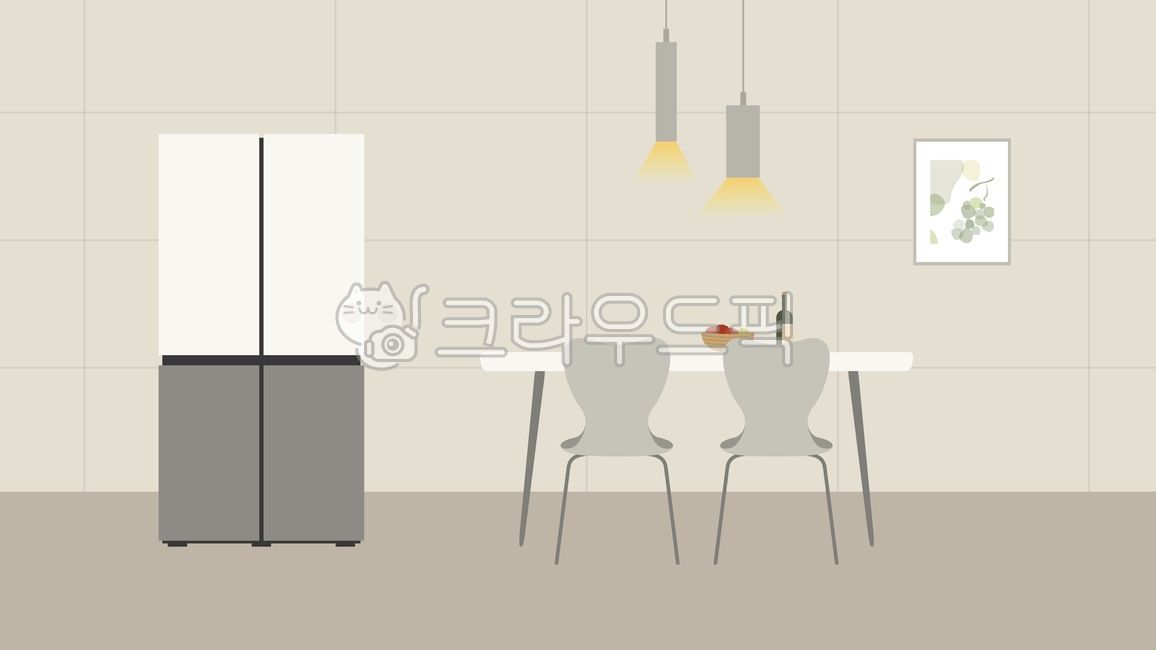 fruit,pendant,house,life,interior,kitchen interior,furniture,kitchen,table,chair,bulb,ai,dining chair,home,2d,painting,daily,pendant lighting,illustration,refrigerator,Photo Frame