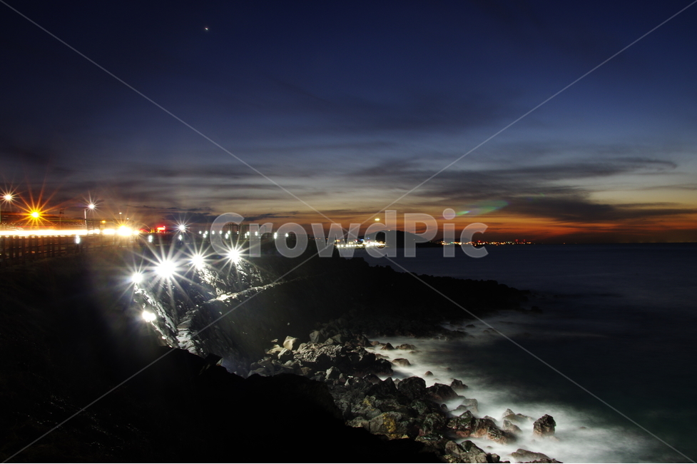 늦은노을,노을,바다,밤바다,해안도로,장노출,자연,풍경,nature,landscape,야경,밤,nightscape,night,flare,플레어,light,빛
