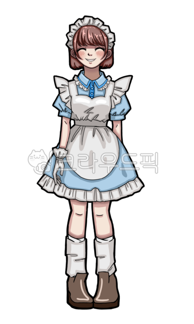 메이드,하녀,가정부,앞치마,청소부