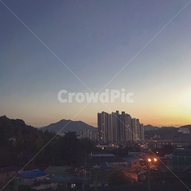 시골,아파트,노을,동네,마을,옥외,outdoors,자연,nature,시골,마을,풍경,landscape,country,rural,town