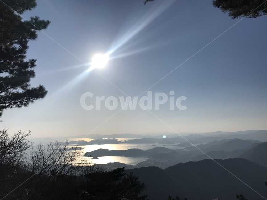 풍경,등산,정상,하늘,햇살,경치,뷰,view