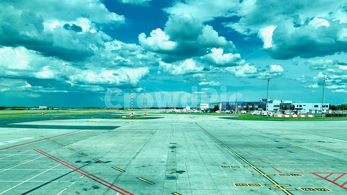 활주로,공항,프라하,구름,풍경
